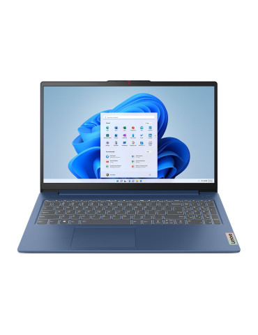 Лаптоп Lenovo IdeaPad Slim 3 AMD Ryzen 7 5825U, 15.6" FHD, 16GB RAM, 512GB SSD, NoOS, Abyss Blue - 82XM00P4BM