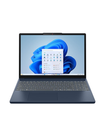 Лаптоп Lenovo IdeaPad Slim 3 AMD Ryzen 5 7535HS, 15.3" WUXGA, 24GB DDR5 RAM, 1TB SSD, NoOS, Cosmic Blue - 83K70077BM