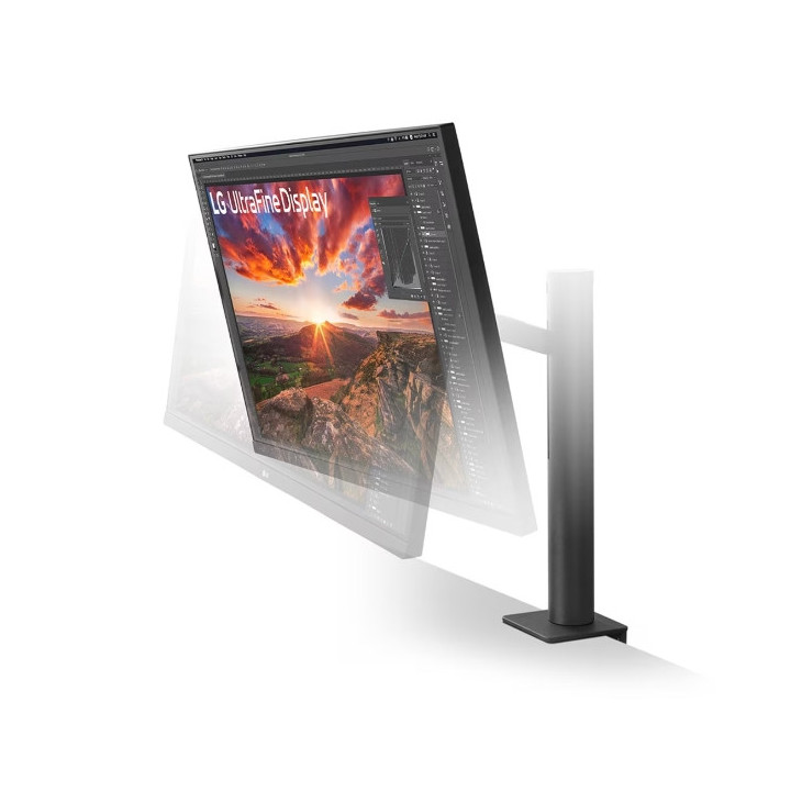 Монитор LG 32UN880K-B, 31.5" UltraFine Ergo 4K, IPS AG, DCI-P3 95%, 5ms, 350 cd/m2, 1000:1, 3840x2160, HDR 10, USB Type-C 60W, USB, HDMI, DP, AMD FreeSync, 5Wx2, LG Switch, Reader Mode, Tilt/Height/Swivel/Pivot/ Extend/Retract, Black