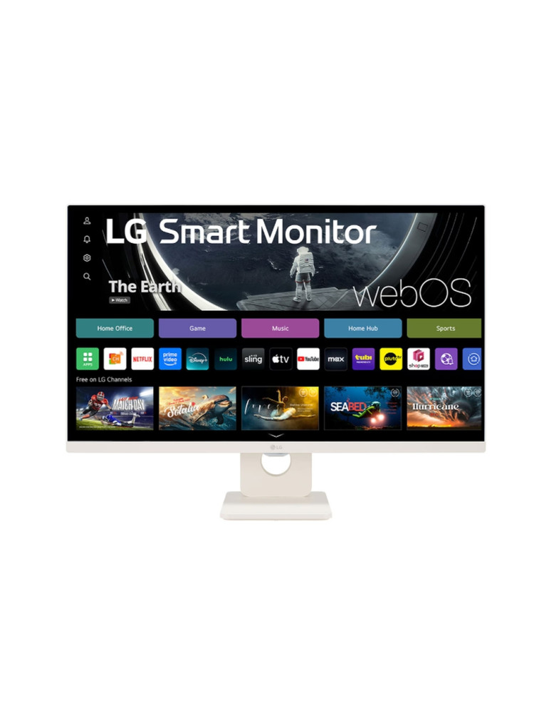 Монитор LG 27U511SA-W, 27" IPS Smart webOS23, 100Hz, 5ms, 1300:1, 250cd/m, FHD 1920x1080, ThinQ, sRGB 99%, HDR 10, HDMI, USB, Bluetooth, AirPlay 2, 5W x 2, Tilt, White