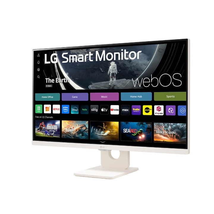 Монитор LG 27U511SA-W, 27" IPS Smart webOS23, 100Hz, 5ms, 1300:1, 250cd/m, FHD 1920x1080, ThinQ, sRGB 99%, HDR 10, HDMI, USB, Bluetooth, AirPlay 2, 5W x 2, Tilt, White