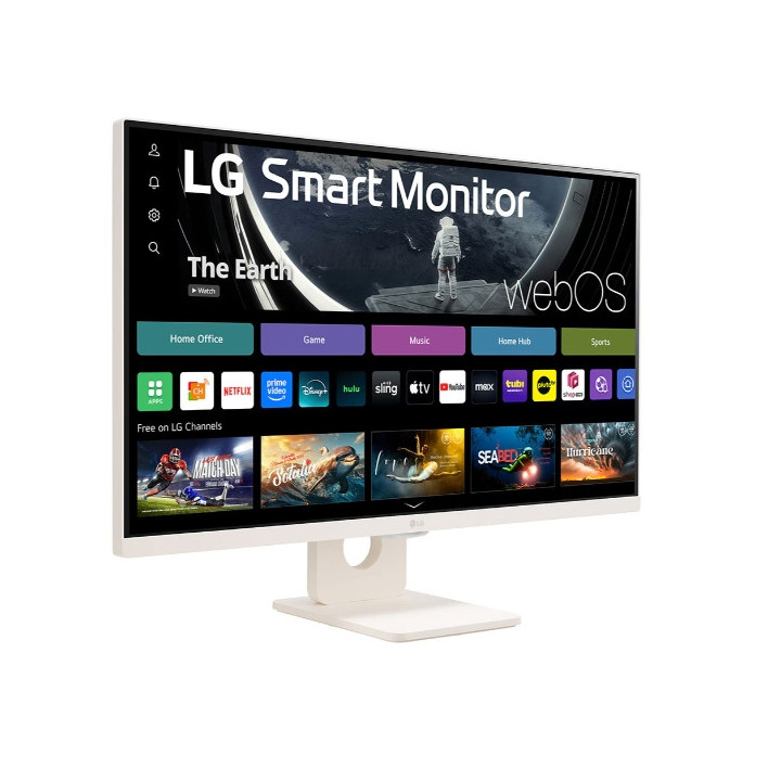 Монитор LG 27U511SA-W, 27" IPS Smart webOS23, 100Hz, 5ms, 1300:1, 250cd/m, FHD 1920x1080, ThinQ, sRGB 99%, HDR 10, HDMI, USB, Bluetooth, AirPlay 2, 5W x 2, Tilt, White