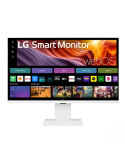 Монитор LG 32U850SA-W, 31.5" IPS Smart webOS, Web cam, 5ms, 1000:1, 400cd/m, DCI-P3 95%, 4K UHD (3840x2160), ThinQ, HDR 10, HDMI, USB Type-C-PD 90W, Wi-Fi B/in, ThinQ, LG Switch, AirPlay 2, Voice control, Bluetooth, 5W x 2, LG Switch, Height Adjustabl