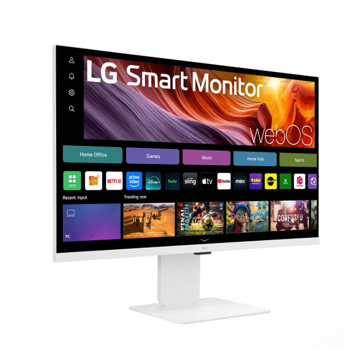 Монитор LG 32U850SA-W, 31.5" IPS Smart webOS, Web cam, 5ms, 1000:1, 400cd/m, DCI-P3 95%, 4K UHD (3840x2160), ThinQ, HDR 10, HDMI, USB Type-C-PD 90W, Wi-Fi B/in, ThinQ, LG Switch, AirPlay 2, Voice control, Bluetooth, 5W x 2, LG Switch, Height Adjustabl