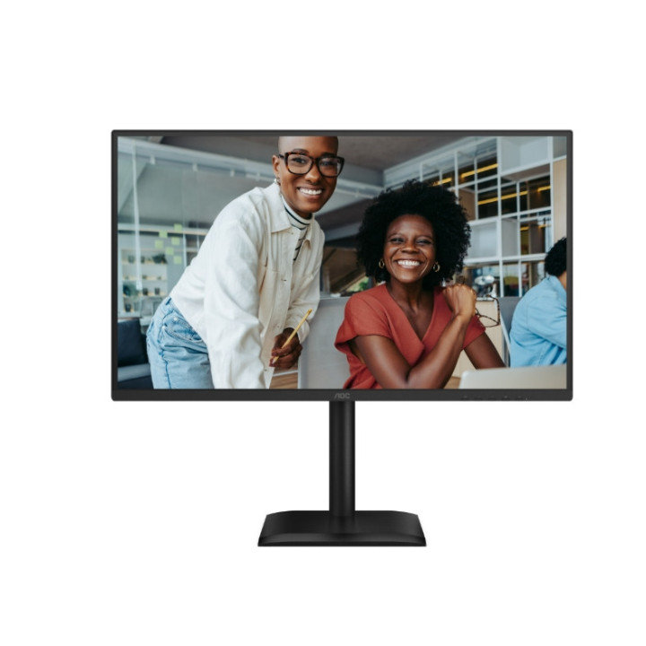 Монитор AOC 27E4U, 27" IPS WLED, 1920x1080@120Hz, 4ms GtG, 300cd m/2, 1500:1, 20M:1 DCR, Adaptive Sync, FlickerFree, Anti Blue Light, 2Wx2, Tilt, Height Adjust, Pivot, Swivel, D-SUB, HDMI, USB Hub