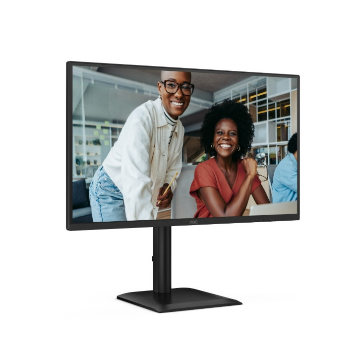 Монитор AOC 27E4U, 27" IPS WLED, 1920x1080@120Hz, 4ms GtG, 300cd m/2, 1500:1, 20M:1 DCR, Adaptive Sync, FlickerFree, Anti Blue Light, 2Wx2, Tilt, Height Adjust, Pivot, Swivel, D-SUB, HDMI, USB Hub