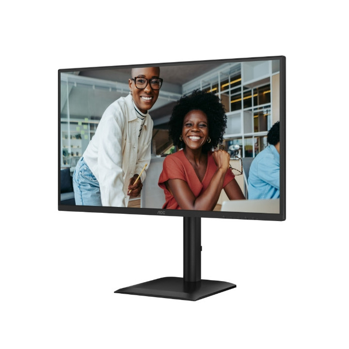 Монитор AOC 27E4U, 27" IPS WLED, 1920x1080@120Hz, 4ms GtG, 300cd m/2, 1500:1, 20M:1 DCR, Adaptive Sync, FlickerFree, Anti Blue Light, 2Wx2, Tilt, Height Adjust, Pivot, Swivel, D-SUB, HDMI, USB Hub