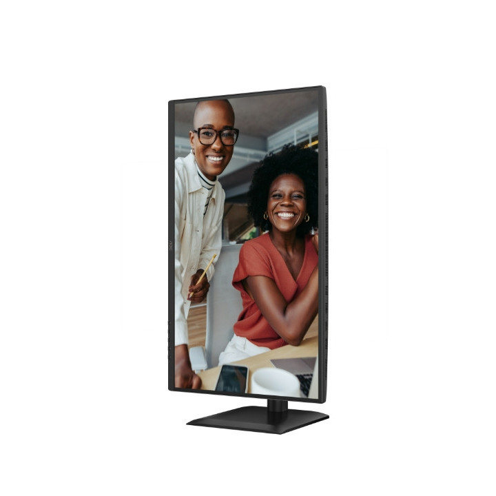 Монитор AOC 27E4U, 27" IPS WLED, 1920x1080@120Hz, 4ms GtG, 300cd m/2, 1500:1, 20M:1 DCR, Adaptive Sync, FlickerFree, Anti Blue Light, 2Wx2, Tilt, Height Adjust, Pivot, Swivel, D-SUB, HDMI, USB Hub