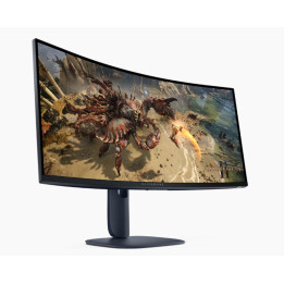 Монитор Dell Alienware AW3425DWM, 34" Curved WQHD LED AG 21:9, VA, 1ms GTG, 3000:1, 400 cd/m2, 3440x1440, 180 Hz, 95% DCI-P3, HDR, VRR, AMD FreeSync, VESA AdaptiveSync,  HDMI, DP, USB 5Gbps, PIP, PBP, Height Adjustable, Pivot, Tilt, Black