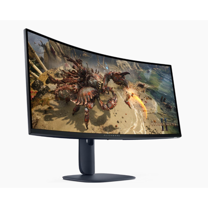 Монитор Dell Alienware AW3425DWM, 34" Curved WQHD LED AG 21:9, VA, 1ms GTG, 3000:1, 400 cd/m2, 3440x1440, 180 Hz, 95% DCI-P3, HDR, VRR, AMD FreeSync, VESA AdaptiveSync,  HDMI, DP, USB 5Gbps, PIP, PBP, Height Adjustable, Pivot, Tilt, Black