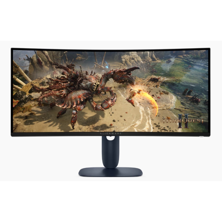 Монитор Dell Alienware AW3425DWM, 34" Curved WQHD LED AG 21:9, VA, 1ms GTG, 3000:1, 400 cd/m2, 3440x1440, 180 Hz, 95% DCI-P3, HDR, VRR, AMD FreeSync, VESA AdaptiveSync,  HDMI, DP, USB 5Gbps, PIP, PBP, Height Adjustable, Pivot, Tilt, Black