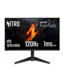 Монитор Acer Nitro VG240YGbip, 23.8" FHD (1920x1080) IPS, ZeroFrame, 120Hz, 1ms (VRB), AdaptiveSync, 250nits, HDMI, DP, VisionCare, Energy Class C, Black - UM.QV0EE.G03