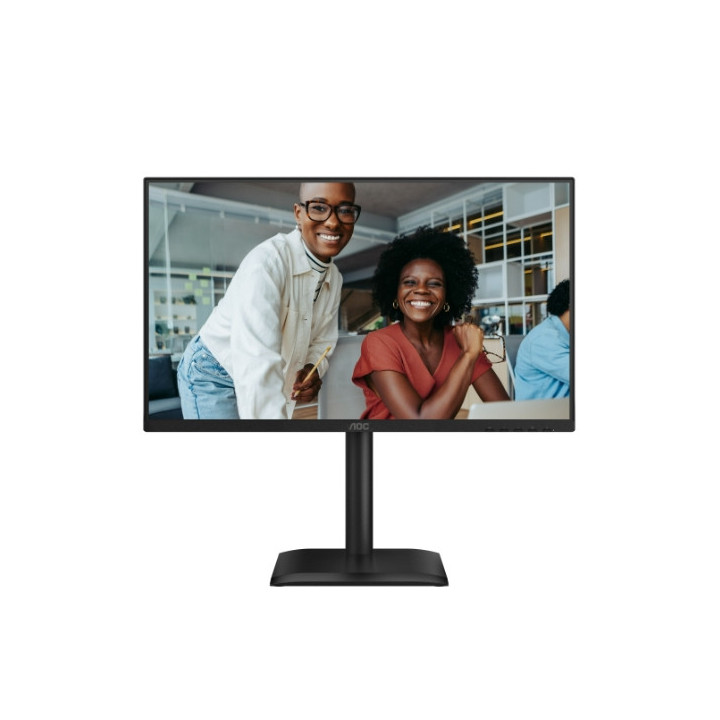 Монитор AOC 24E4U, 23.8" IPS WLED, 1920x1080@120Hz, 4ms GtG, 300cd m/2, 1500:1, 20M:1 DCR, Adaptive Sync, FlickerFree, Anti Blue Light, 2Wx2, Tilt, Height Adjust, Pivot, Swivel, D-SUB, HDMI, USB Hub