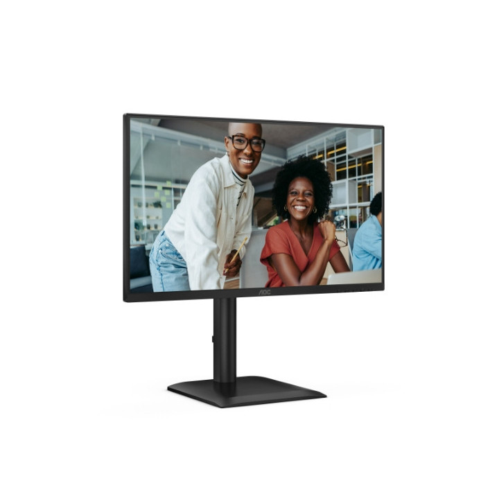 Монитор AOC 24E4U, 23.8" IPS WLED, 1920x1080@120Hz, 4ms GtG, 300cd m/2, 1500:1, 20M:1 DCR, Adaptive Sync, FlickerFree, Anti Blue Light, 2Wx2, Tilt, Height Adjust, Pivot, Swivel, D-SUB, HDMI, USB Hub