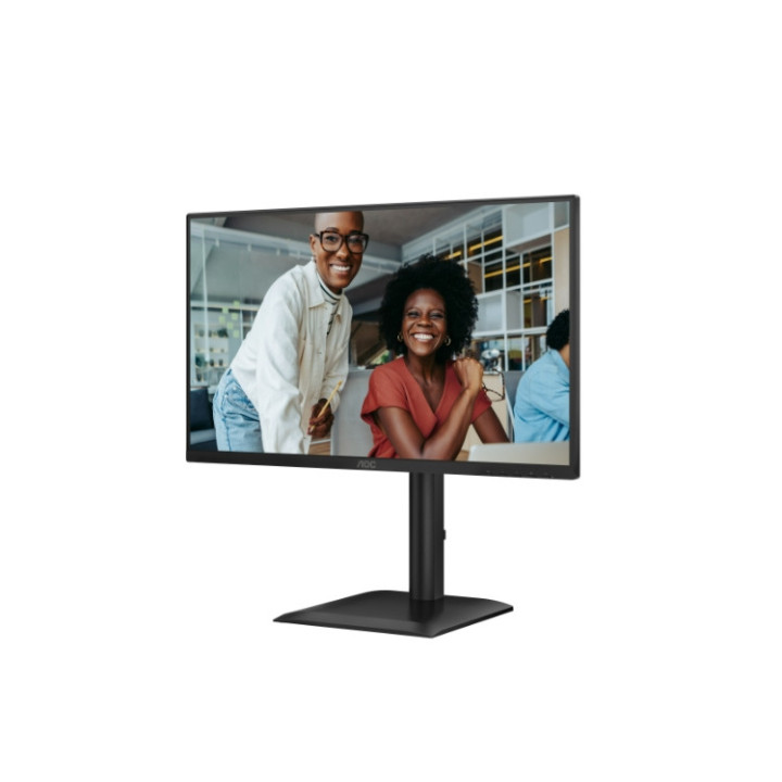 Монитор AOC 24E4U, 23.8" IPS WLED, 1920x1080@120Hz, 4ms GtG, 300cd m/2, 1500:1, 20M:1 DCR, Adaptive Sync, FlickerFree, Anti Blue Light, 2Wx2, Tilt, Height Adjust, Pivot, Swivel, D-SUB, HDMI, USB Hub