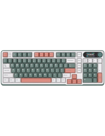 Безжична геймърска механична клавиатура Royal Kludge S98 Camping Green 96%, Hot-Swap Chartreuse Switch – RK-S98-CAMPGRN-CHTSW-US
