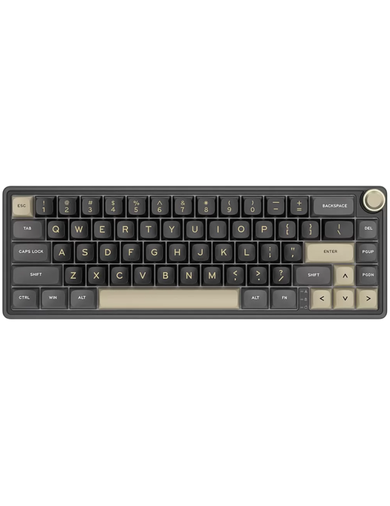 Геймърска механична клавиатура Royal Kludge R65 Phantom 65%, Gasket Mount Chartreuse Switch - RK-R65-PHNTM-CHTSW-US