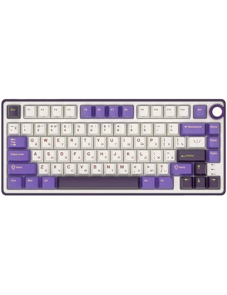 Геймърска механична клавиатура Royal Kludge R75 Blackberry Mousse 75%, Gasket Mount K Silver Switch - RK-R75-BBERRYMS-KSLVSW-US