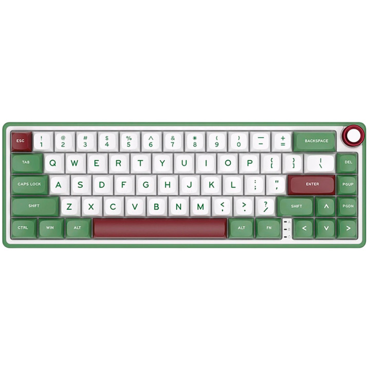 Геймърска механична клавиатура Royal Kludge R65 Green Sand 65%, Gasket Mount Chartreuse Switch - RK-R65-GRNSND-CHTSW-US