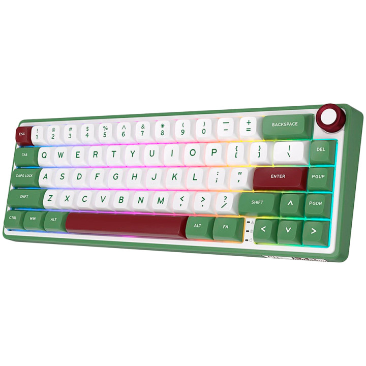 Геймърска механична клавиатура Royal Kludge R65 Green Sand 65%, Gasket Mount Chartreuse Switch - RK-R65-GRNSND-CHTSW-US