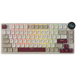 Безжична low-profile геймърска клавиатура Royal Kludge N80 Rosy Clouds 75%, Hot-Swap Red Switch - RK-N80-ROSYCLD-REDSW-US