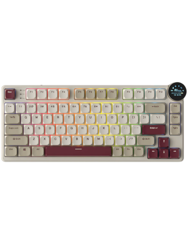 Безжична low-profile геймърска клавиатура Royal Kludge N80 Rosy Clouds 75%, Hot-Swap Red Switch - RK-N80-ROSYCLD-REDSW-US