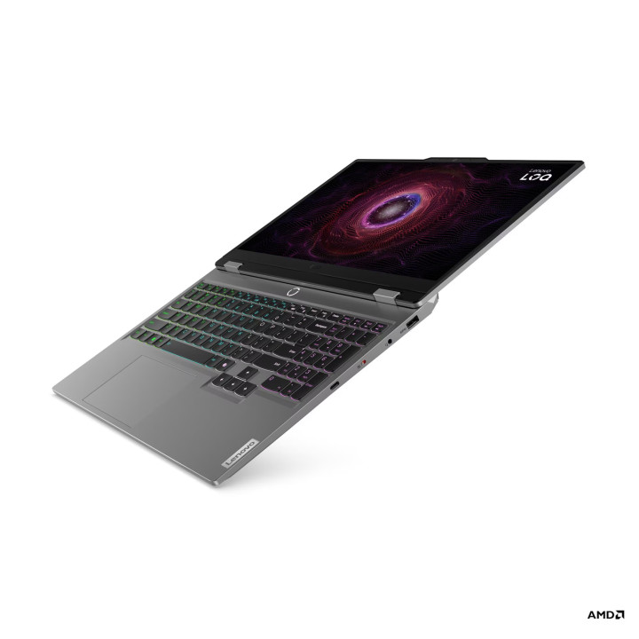 Лаптоп Lenovo LOQ 15ARP9, AMD Ryzen 7 7435HS, 15.6" FHD IPS 144Hz, 16GB RAM, 512GB SSD, Nvidia Geforce RTX 4050 6GB - 83JC002WRM