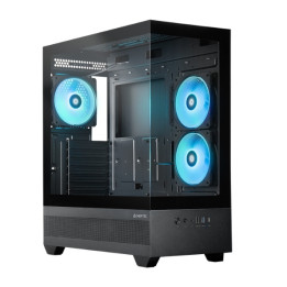 Кутия за компютър Chieftec Vista Black ATX Mid Tower ARGB, Dual Tempered Glass - GT-01B-OP