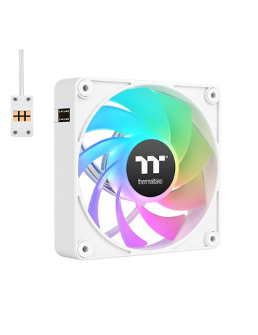 Комплект вентилатори Thermaltake CT140 EX Reverse ARGB 140mm White 3-Pack, MagForce 2.0 - CL-F195-PL14SW-A