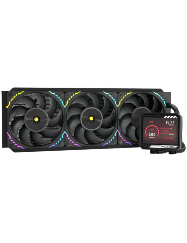 Водно охлаждане за процесор Valkyrie V360 Black 360mm ARGB, LCD Display 3.5 inch - VK-AIOV360B