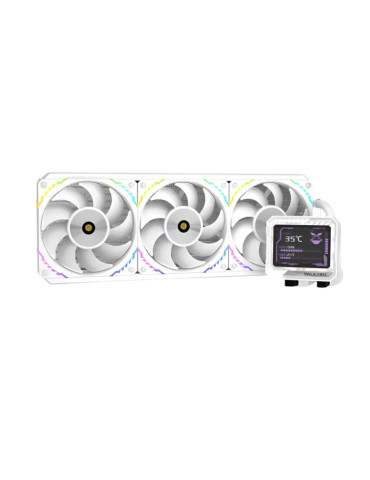 Водно охлаждане за процесор Valkyrie V360 White 360mm ARGB, LCD Display 3.5 inch - VK-AIOV360W