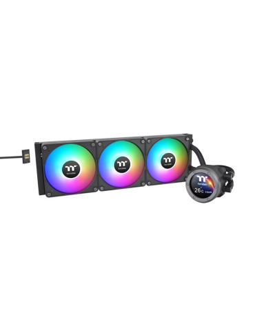 Водно охлаждане за процесор Thermaltake TH420 V2 Ultra EX ARGB 420mm, LCD Display 2.1 inch - CL-W417-PL14SW-A