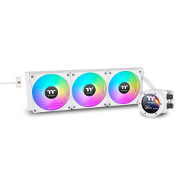 Водно охлаждане за процесор Thermaltake TH420 V2 Ultra EX ARGB 420mm Snow White, LCD Display 2.1 inch - CL-W428-PL14SW-A