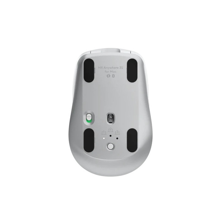 Презареждаема Bluetooth мишка Logitech MX Anywhere 3S Mac Pale Grey, 8K DPI Quiet Click - 910-006946