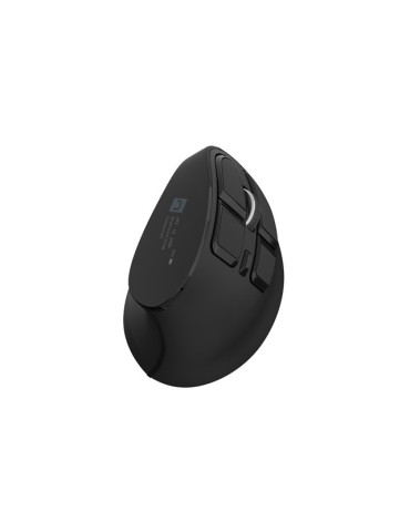 Презареждаема безшумна Bluetooth мишка Natec Euphonie Pro Vertical Black 4000DPI, OLED Display - NMY-2291