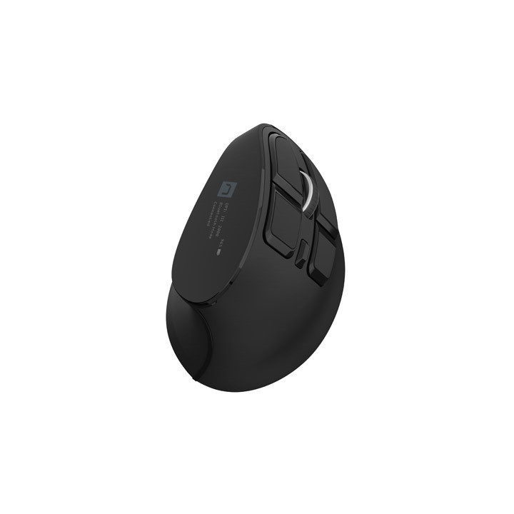 Презареждаема безшумна Bluetooth мишка Natec Euphonie Pro Vertical Black 4000DPI, OLED Display - NMY-2291
