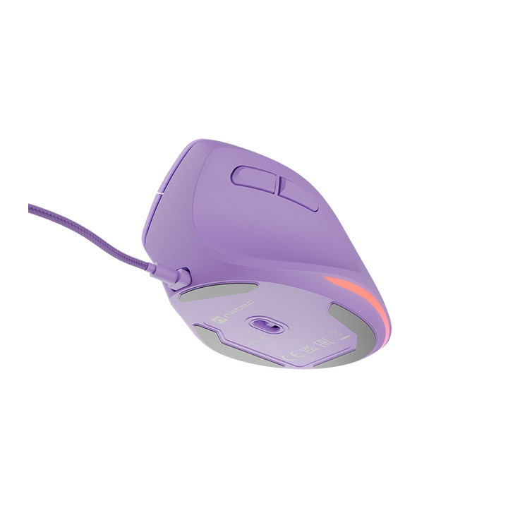 Мишка Natec Vertical Crake 2 Pro Pure Lavender 12800DPI USB - NMY-2274