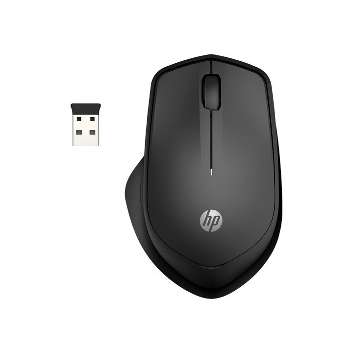 Безшумна безжична мишка HP 285 Silent Black 2.4GHz, 90% шумонамаление - 6G4E6AA