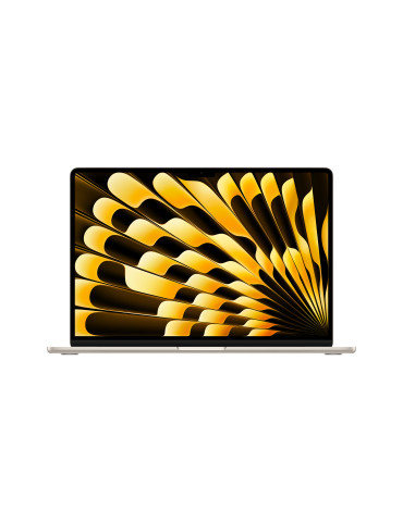 Лаптоп Apple MacBook Air 15.3, M4, 15.3" , 24GB RAM, 512GB SSD, 10C GPU, STARLIGHT - mc6k4ze/a