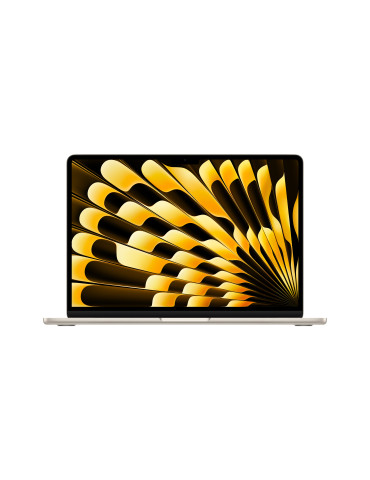 Лаптоп Apple MacBook Air 13.6, M3, 13.6" , 24GB RAM, 512GB SSD, 10C GPU, STARLIGHT - mc8p4ze/a