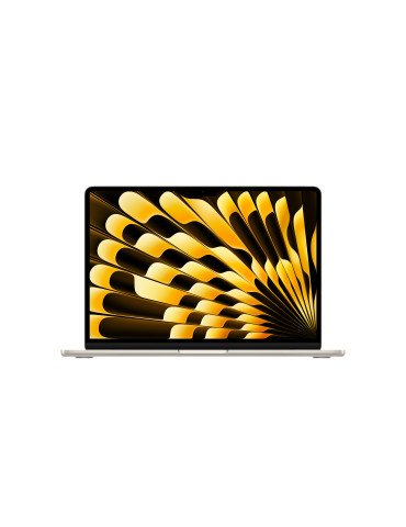 Лаптоп Apple MacBook Air 13.6, M4, 13.6" , 16GB RAM, 256GB SSD, 8C GPU, STARLIGHT - mw0y3ze/a