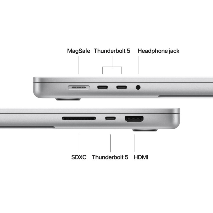Лаптоп Apple MacBook Pro 16, M4 Max, 16" , 48GB RAM, 1TB SSD, 40C GPU, SILVER - mx2w3ze/a