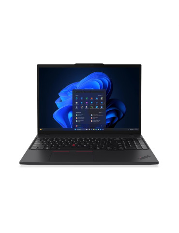 Лаптоп Lenovo ThinkPad T16 G4, Intel Core Ultra 7 255U, 16" WUXGA (1920x1200) IPS, 32GB RAM, 1TB SSD, Intel Graphics, Win 11 Pro - 21QE0044BM