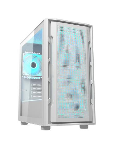 Кутия за компютър Cougar UNIFACE MINI RGB, Mini Tower, White - CGR-55C9W-RGB