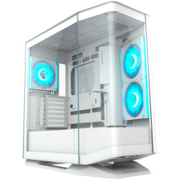 Кутия за компютър Cougar FV270 RGB, Mid tower, White - CGR-58M6W-RGB