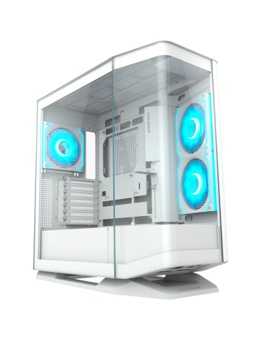 Кутия за компютър Cougar FV270 RGB, Mid tower, White - CGR-58M6W-RGB