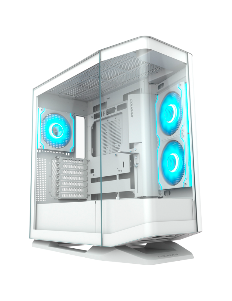 Кутия за компютър Cougar FV270 RGB, Mid tower, White - CGR-58M6W-RGB