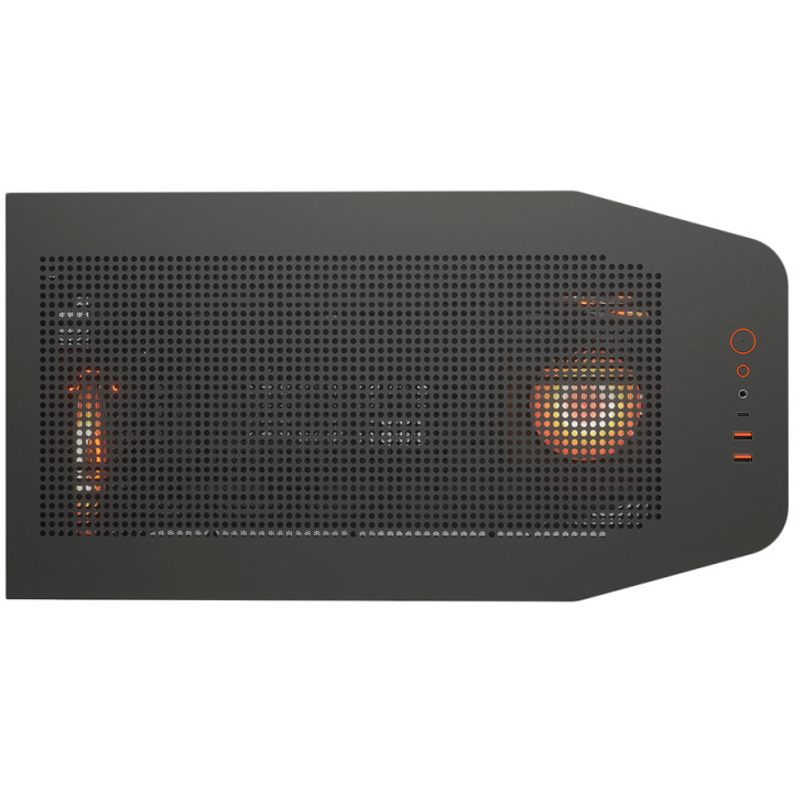 Кутия за компютър Cougar FV270 RGB Black, Mid tower, Tempered, Curved Glass Perimeter, Quick Detachable Air Filters, Up to 9 Fans (3x140mm   1x120mm RGB Preinstalled), Black - CGR-58M6B-RGB