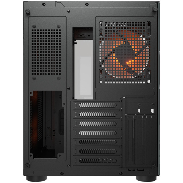 Кутия за компютър Cougar FV150 RGB, Mid tower, Dual Chamber, TG Front and Left Pannels, Quick Detachable Air Filters, Up to 8 Fans (4x120mm ARGB Preinstalled), Black - CGR-5KA1B-RGB