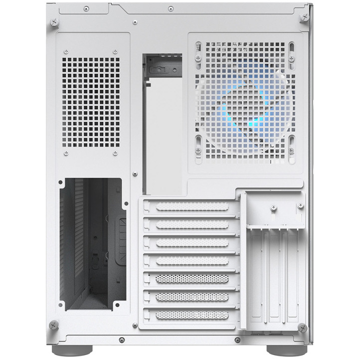 Кутия за компютър Cougar FV150 RGB White, Mid tower, Dual Chamber, TG Front and Left Pannels, Quick Detachable Air Filters, Up to 8 Fans (4x120mm ARGB Preinstalled), White - CGR-5KA1W-RGB